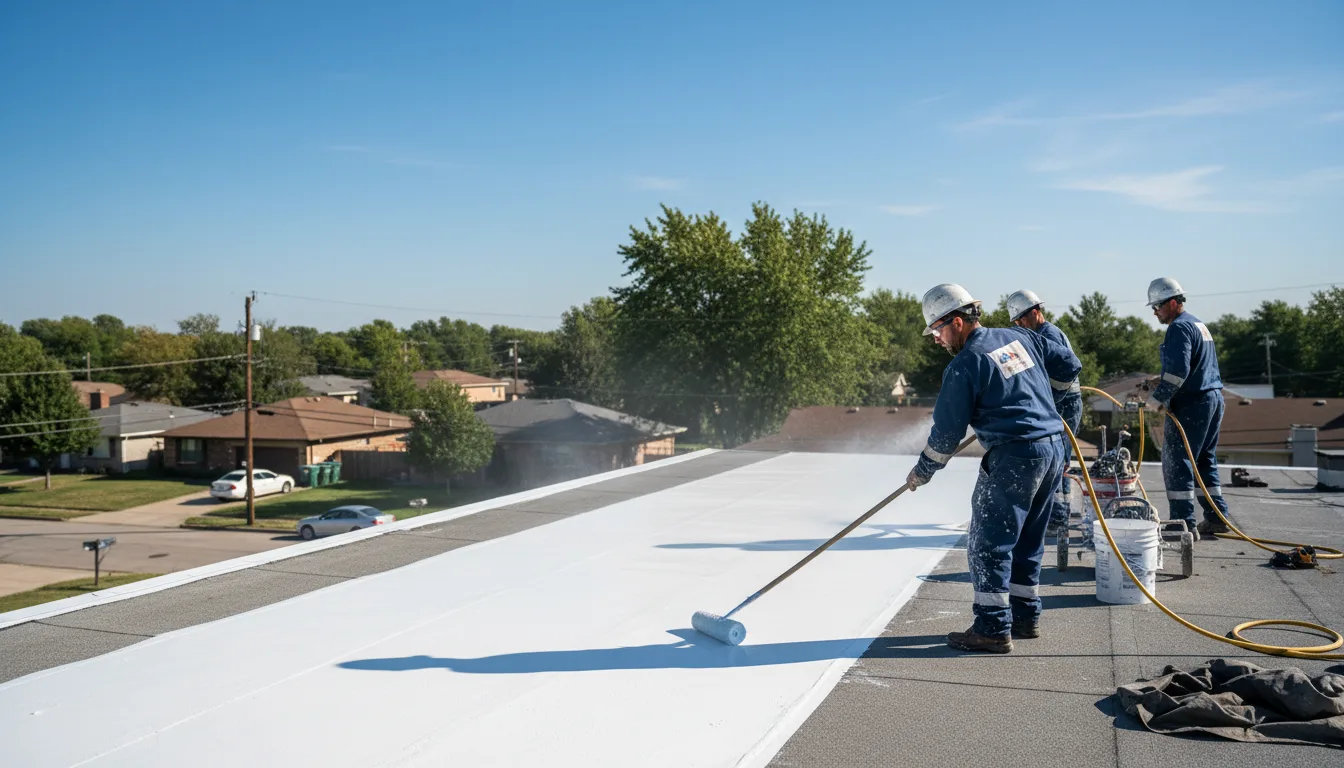 Commercial roof coating in Rock City, IL near me